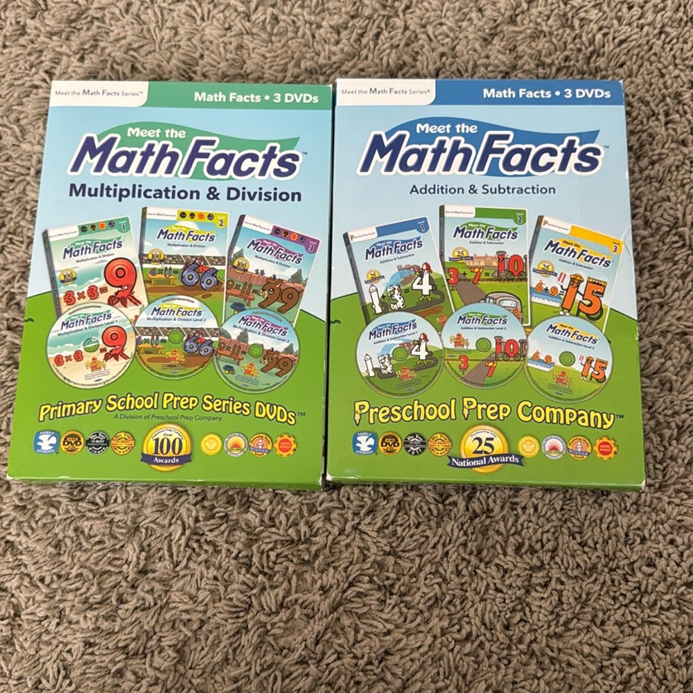 Preschool and Primary school Math Facts videos